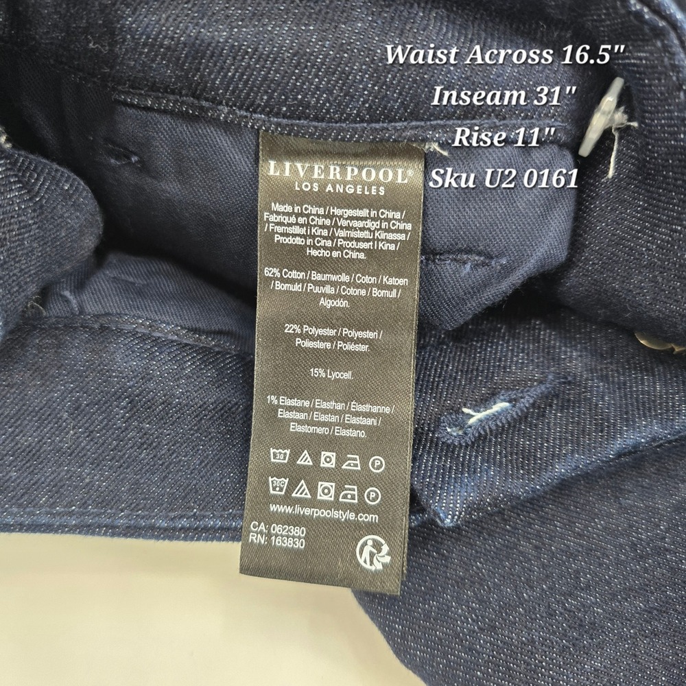 Liverpool Los Angeles Dark Wash Trouser Jeans Womens 12/31 Bootcut Career - Picture 3 of 6